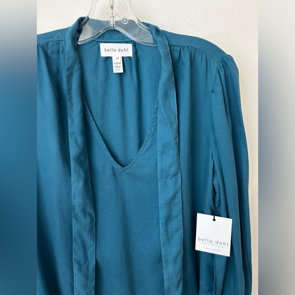 Bella Dahl Blue Blouse with Ties - Picture 2 of 3